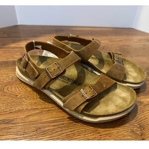 Birkenstock Sonora CT Oiled Leather Sandals – Ginger Brown – Sz 41 – Regular Fit